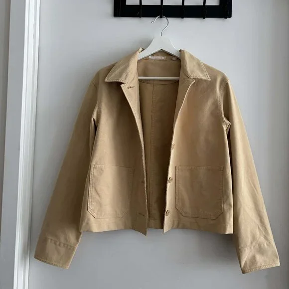 Uniqlo tan jacket - minimal cropped - Picture 2 of 4